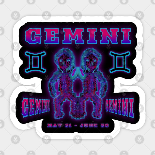 Gemini 3a Black Sticker by Boogie 72